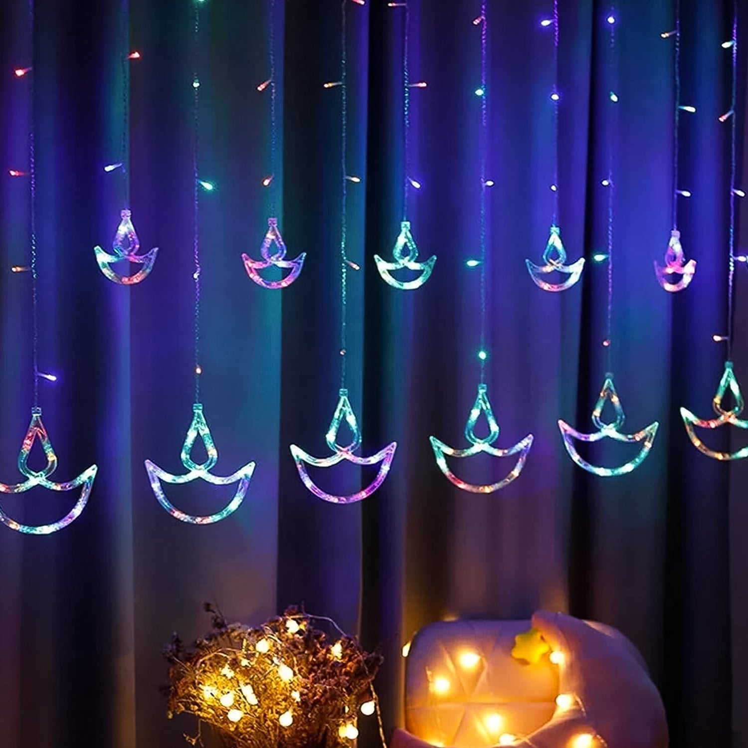 Multicolor diya series light Multicolor diya series light